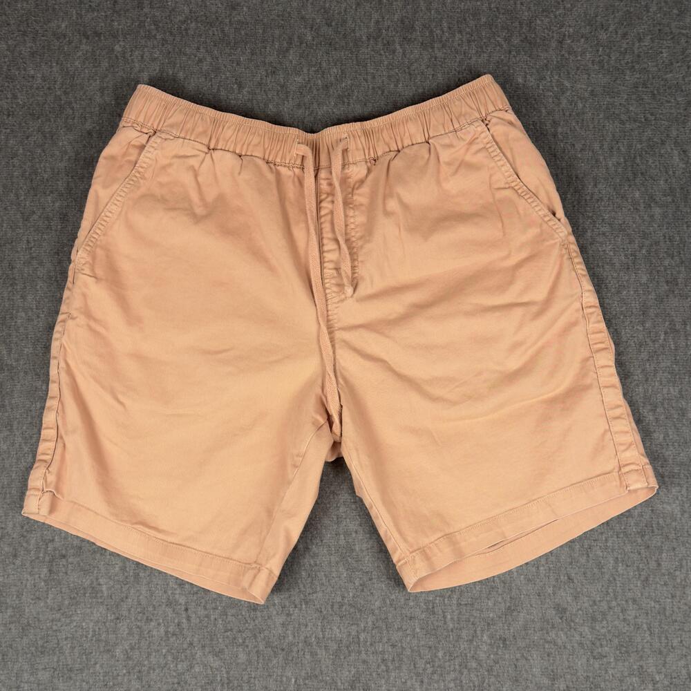 Katin Shorts Mens Medium Pink Chino Canvas 7 Inch Inseam Drawstring Casual